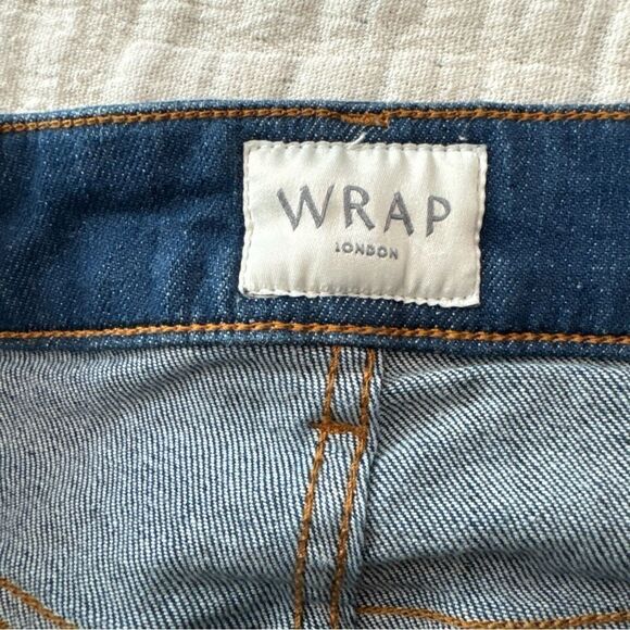 Wrap London Wide Leg Cotton Jeans Blue Denim U.S. Size 4 - Picture 7 of 15